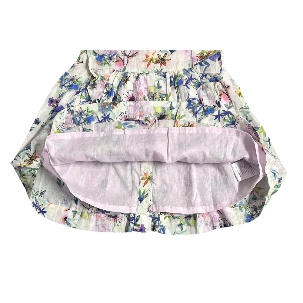 Tutu Du Monde Eden Dress Girls 3-6 Months Watercolor Summer Floral Lined Ruffled